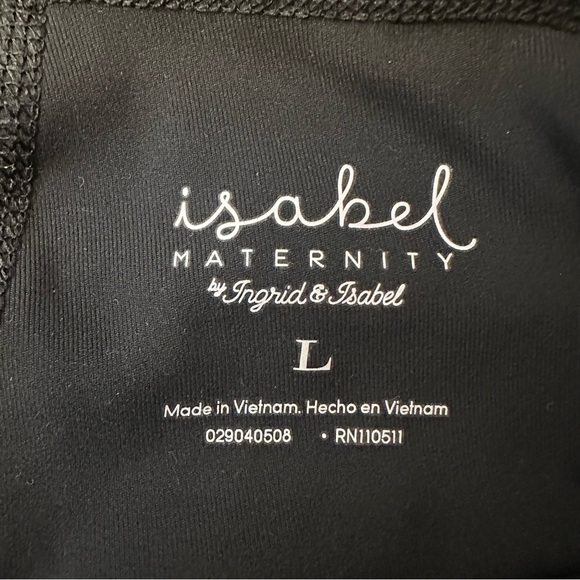 Isabel Maternity by Ingrid & Isabel Black Cropped Leggings size L - Picture 3 of 6